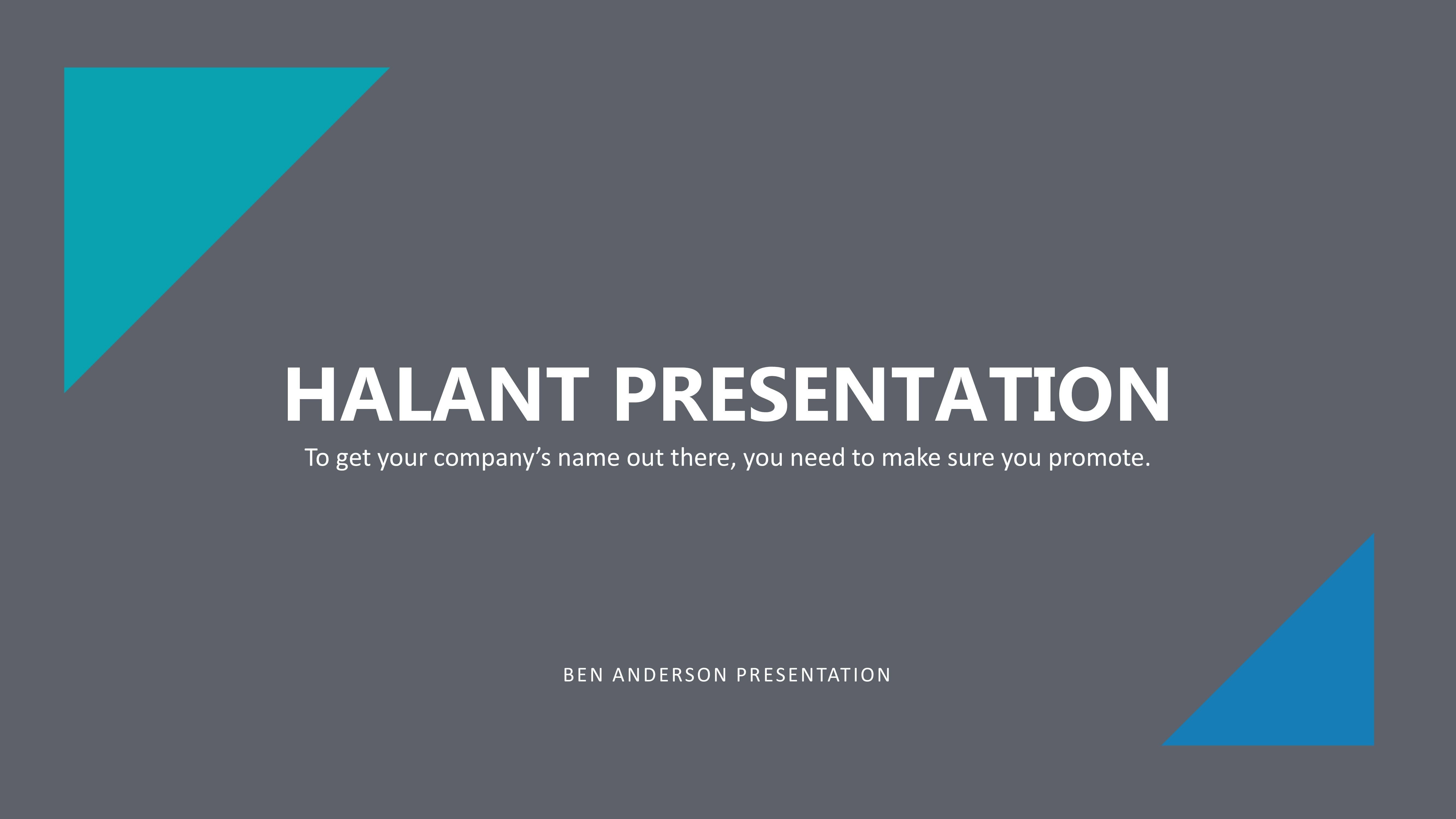 Halant PowerPoint Template Dark
